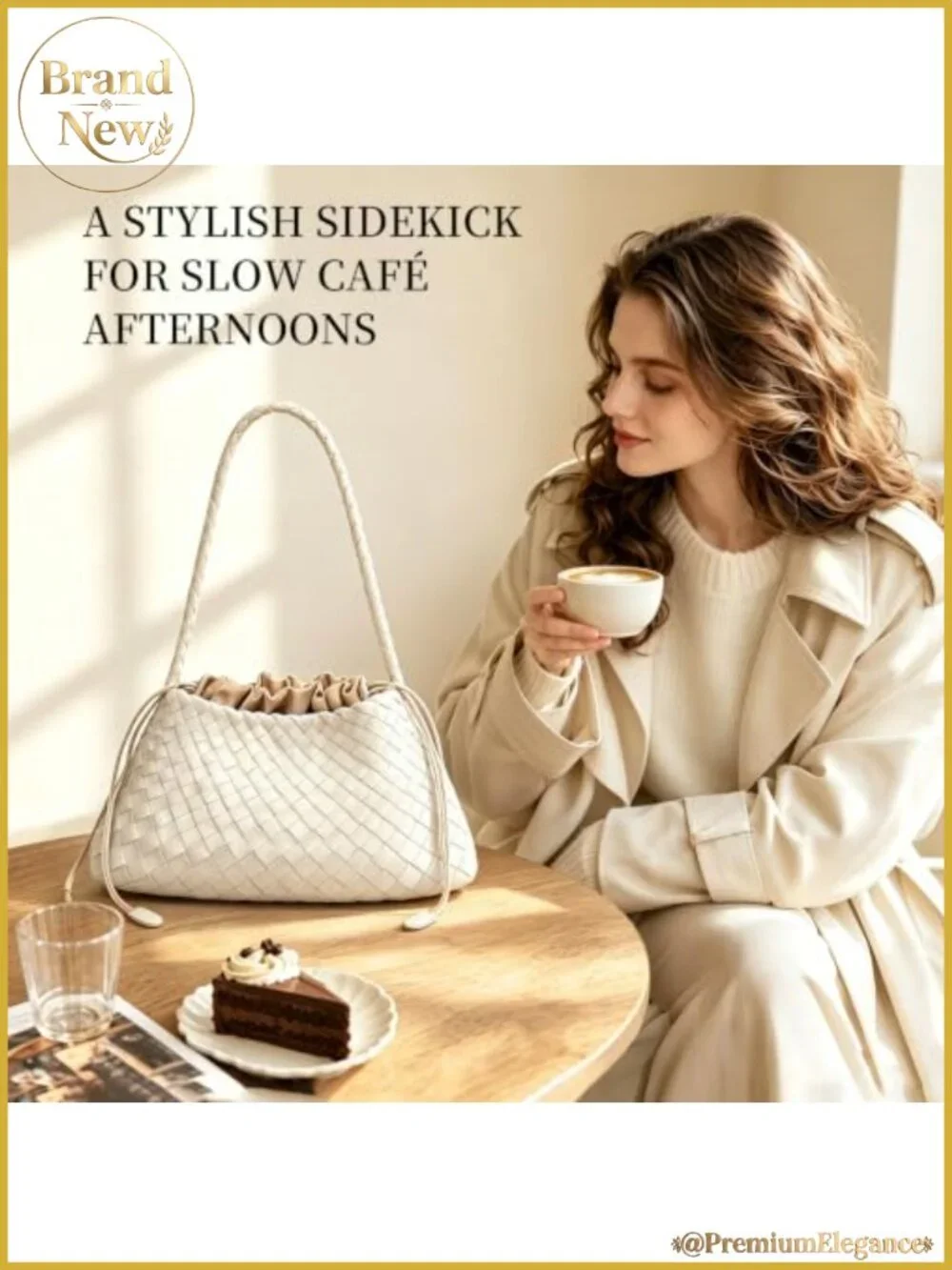Woven Hobo Bag for Women Shoulder Purse Handmade Vegan Leather Tote